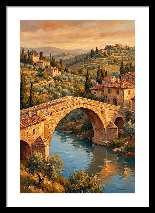 Mediterranean Arch Bridge At Dusk