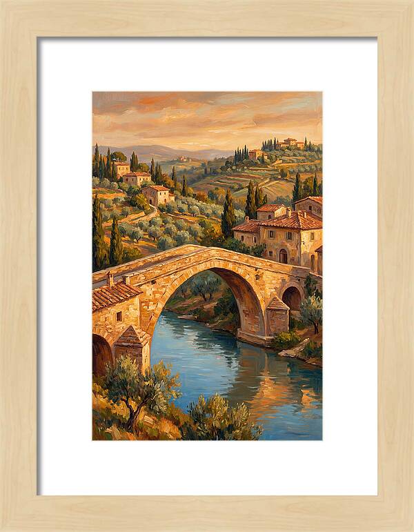 Mediterranean Arch Bridge At Dusk