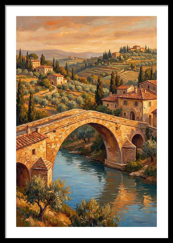 Mediterranean Arch Bridge At Dusk