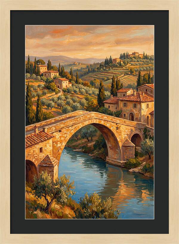 Mediterranean Arch Bridge At Dusk
