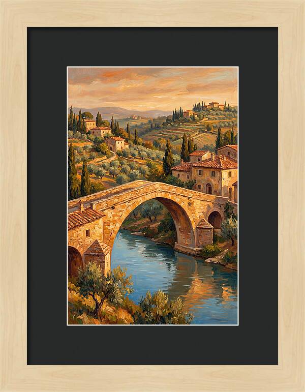 Mediterranean Arch Bridge At Dusk