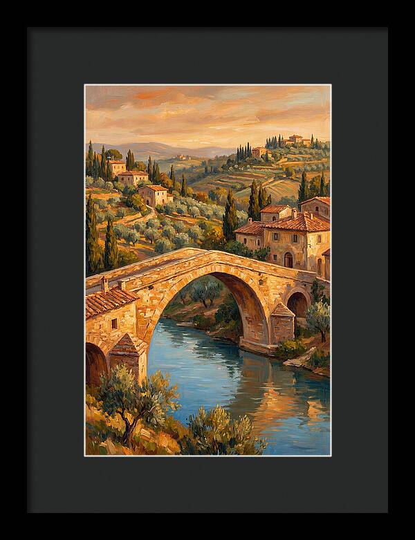 Mediterranean Arch Bridge At Dusk