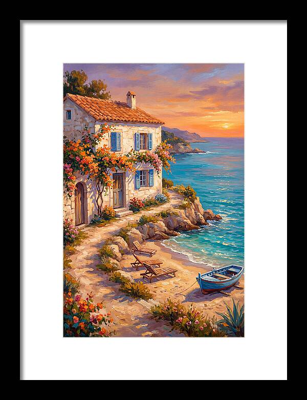 Mediterranean Beach Cottage Serenity