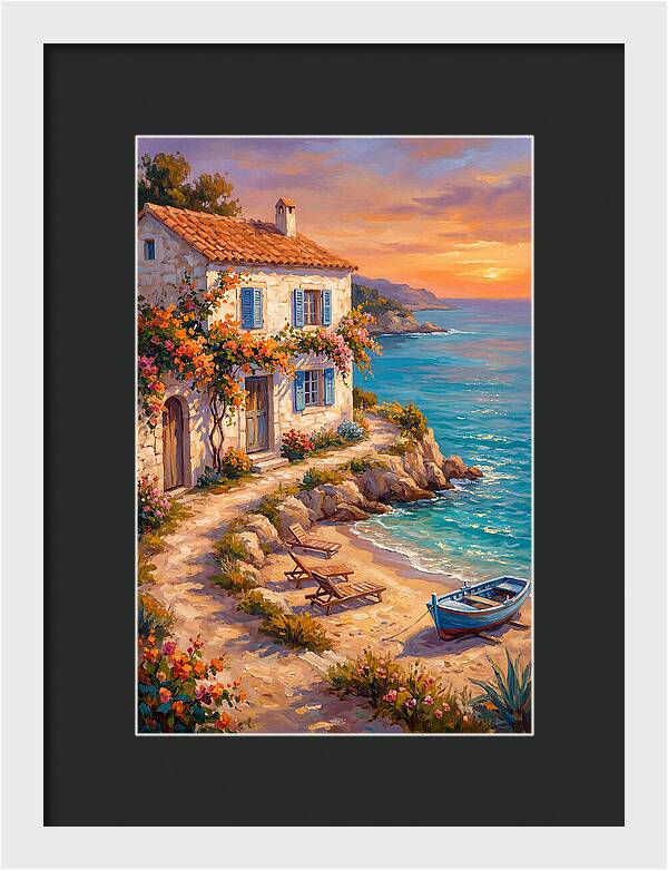 Mediterranean Beach Cottage Serenity