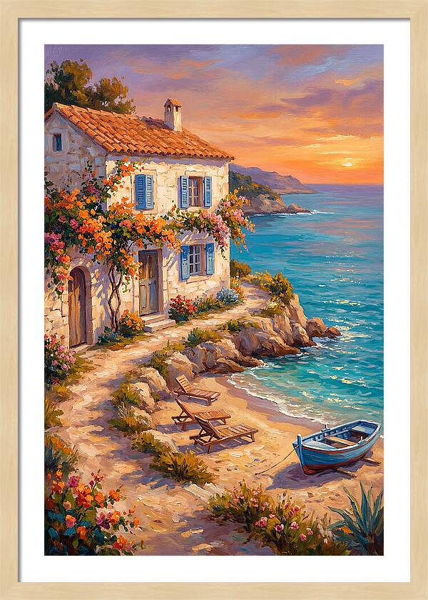 Mediterranean Beach Cottage Serenity