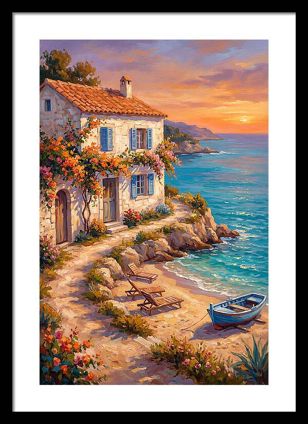 Mediterranean Beach Cottage Serenity