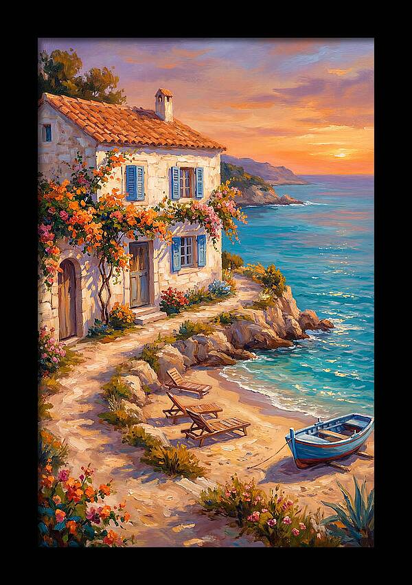 Mediterranean Beach Cottage Serenity
