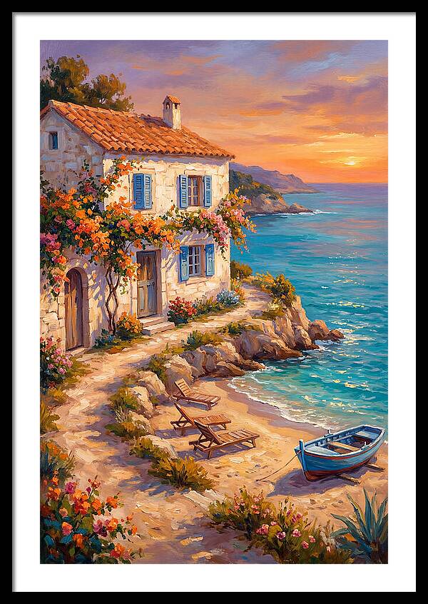Mediterranean Beach Cottage Serenity