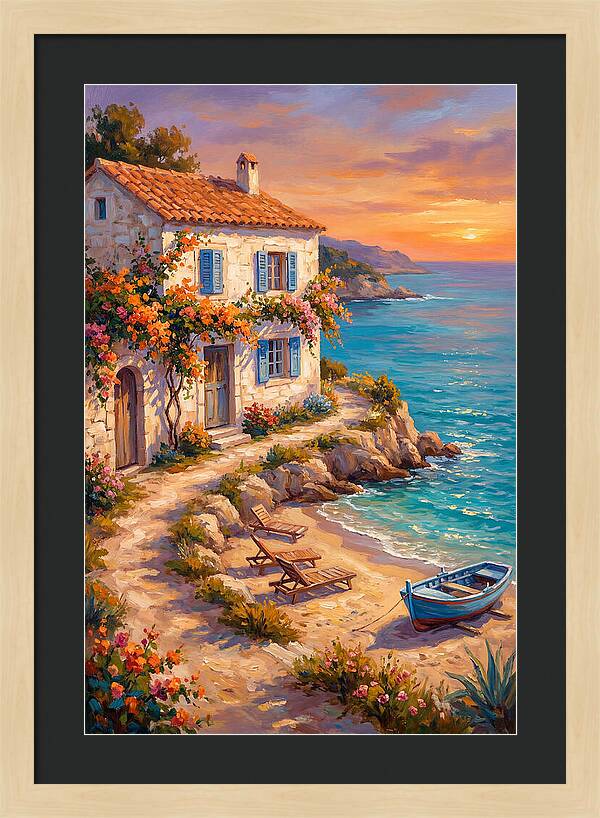 Mediterranean Beach Cottage Serenity