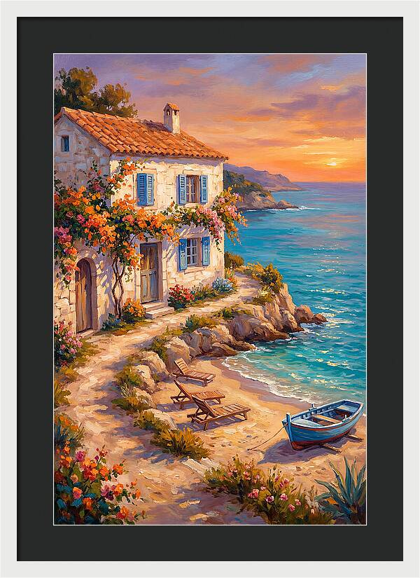 Mediterranean Beach Cottage Serenity
