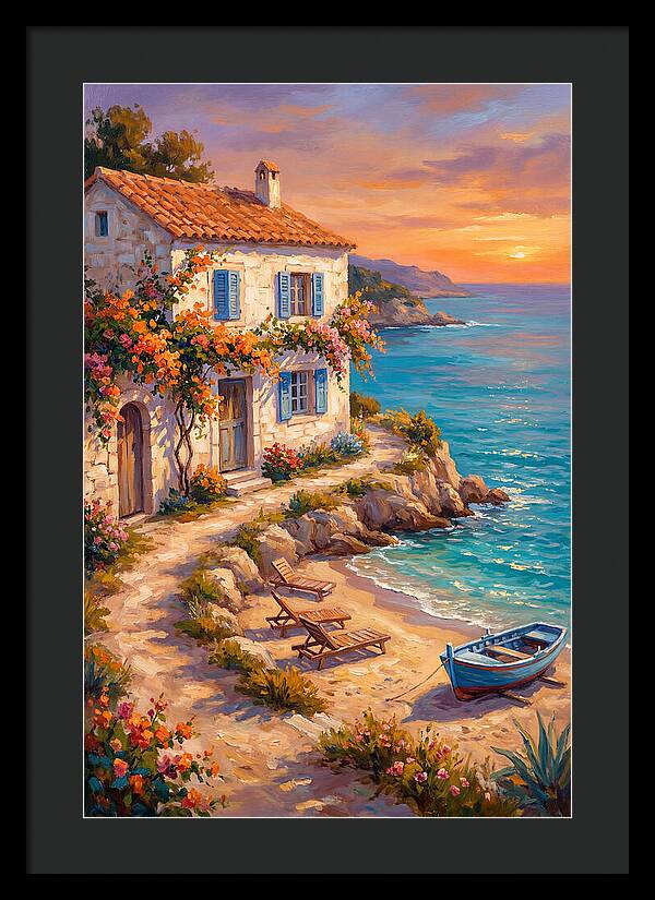 Mediterranean Beach Cottage Serenity