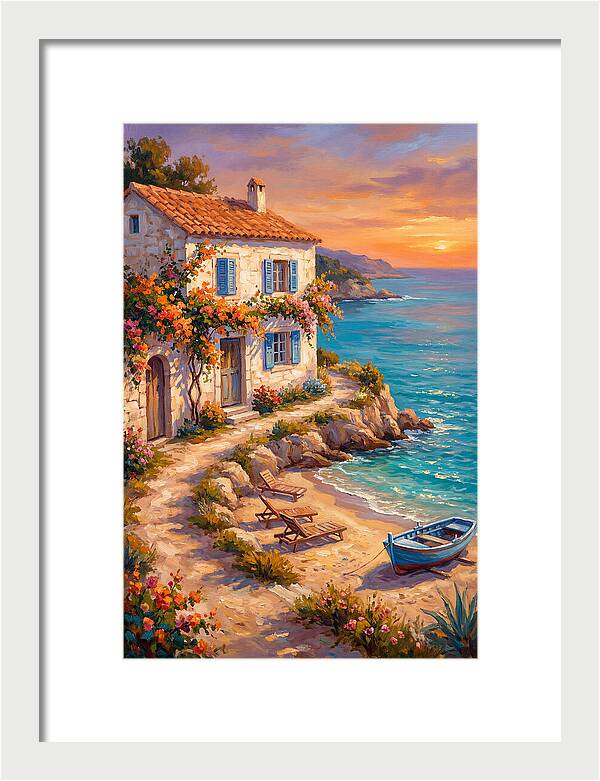 Mediterranean Beach Cottage Serenity
