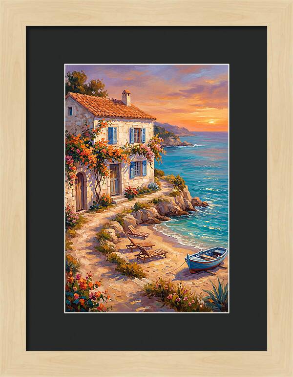 Mediterranean Beach Cottage Serenity