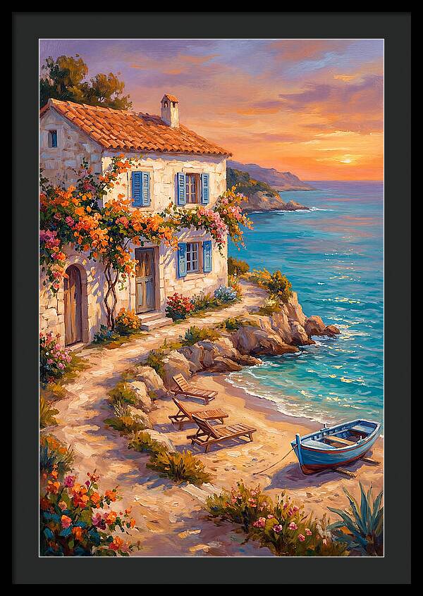 Mediterranean Beach Cottage Serenity