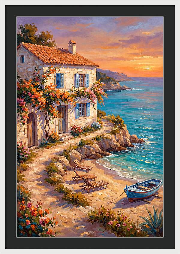 Mediterranean Beach Cottage Serenity