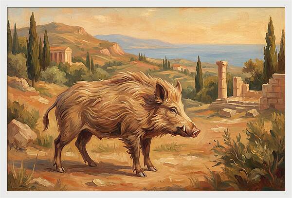 Mediterranean Boar In Nature