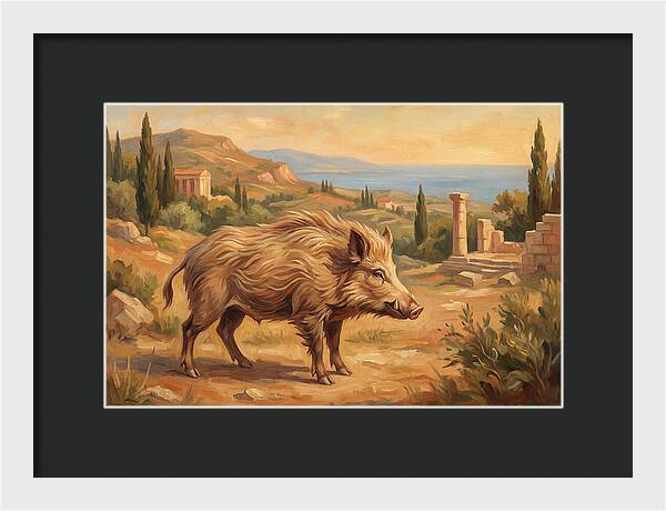 Mediterranean Boar In Nature