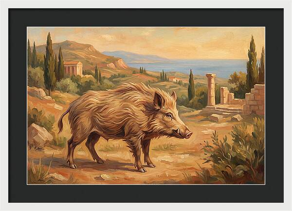 Mediterranean Boar In Nature