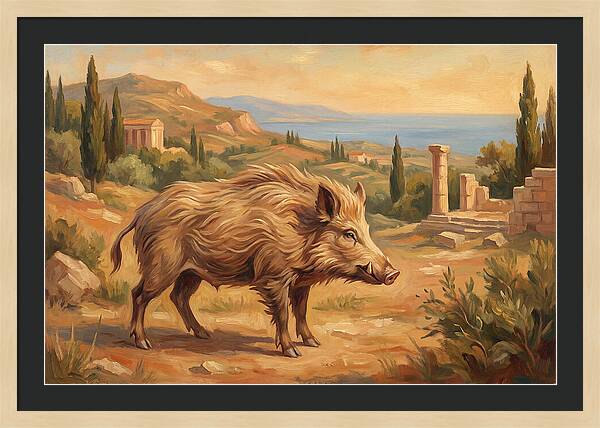 Mediterranean Boar In Nature