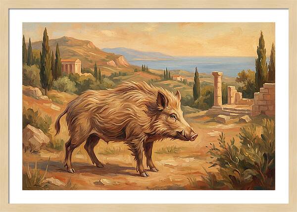Mediterranean Boar In Nature