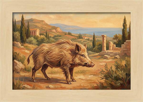 Mediterranean Boar In Nature