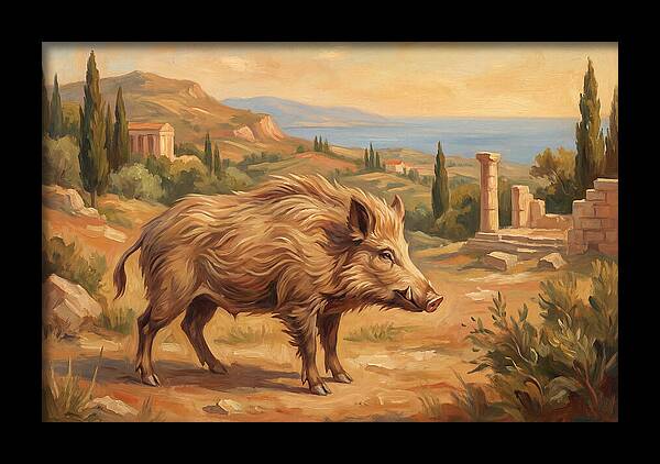Mediterranean Boar In Nature