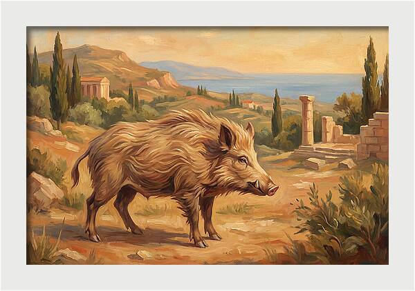 Mediterranean Boar In Nature
