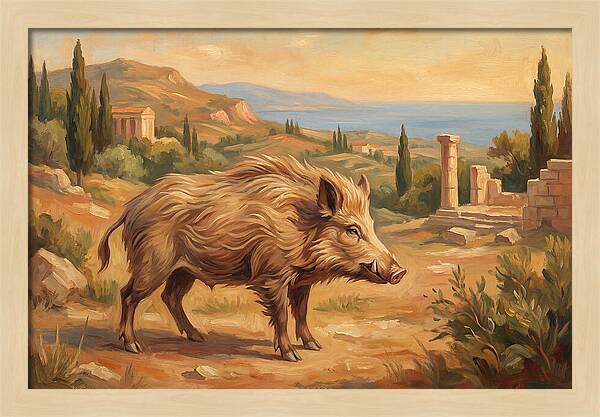 Mediterranean Boar In Nature