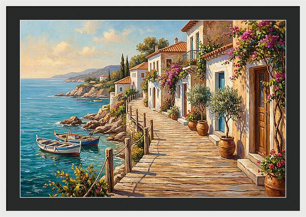 Mediterranean Boardwalk Serenity