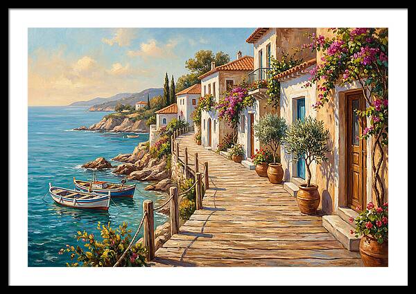 Mediterranean Boardwalk Serenity