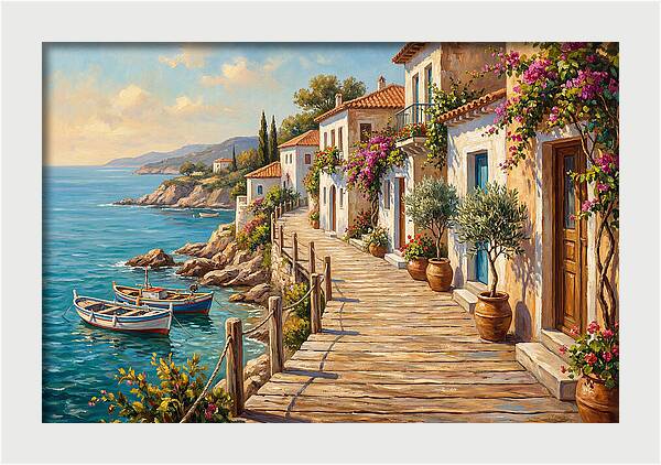 Mediterranean Boardwalk Serenity