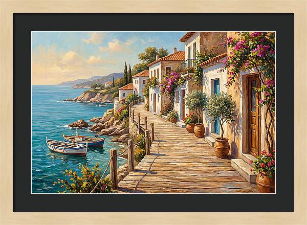Mediterranean Boardwalk Serenity