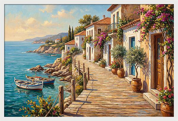 Mediterranean Boardwalk Serenity