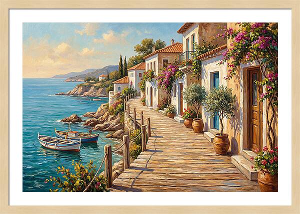 Mediterranean Boardwalk Serenity