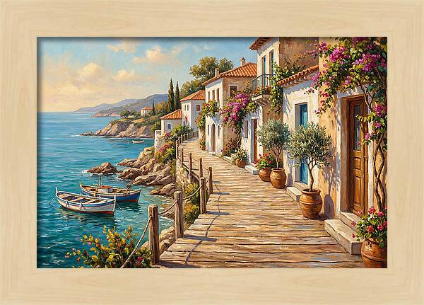 Mediterranean Boardwalk Serenity