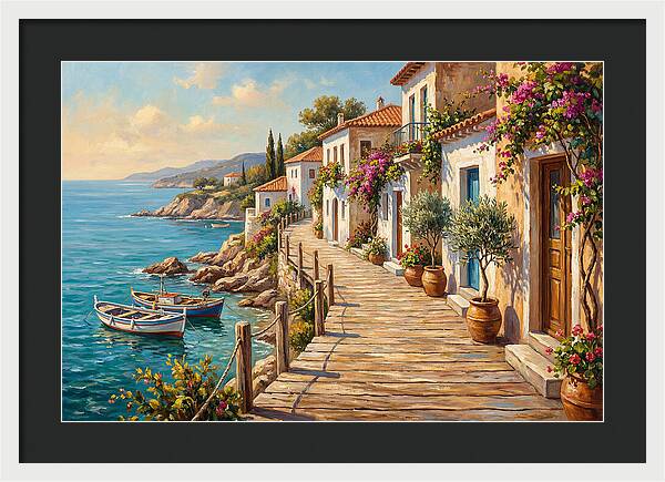 Mediterranean Boardwalk Serenity