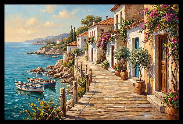 Mediterranean Boardwalk Serenity