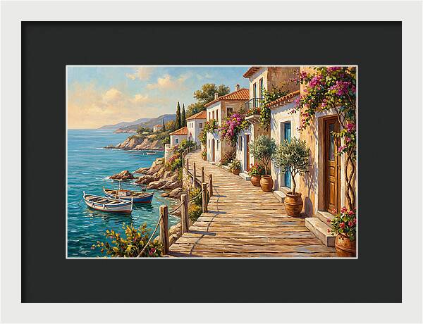 Mediterranean Boardwalk Serenity