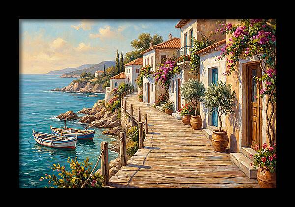 Mediterranean Boardwalk Serenity