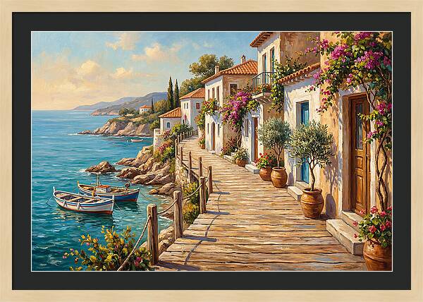 Mediterranean Boardwalk Serenity