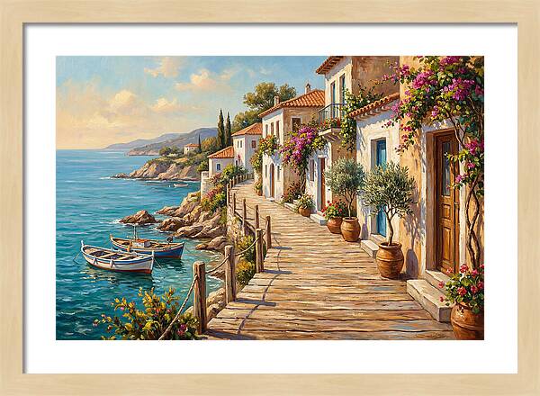 Mediterranean Boardwalk Serenity