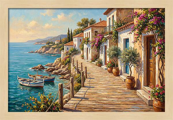 Mediterranean Boardwalk Serenity