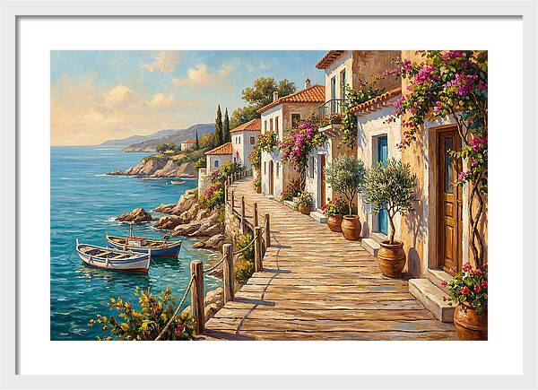 Mediterranean Boardwalk Serenity