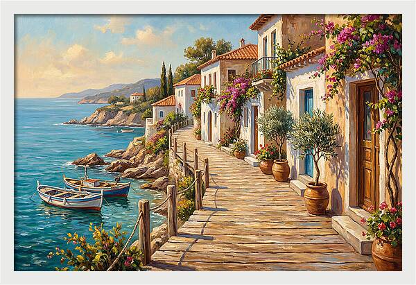 Mediterranean Boardwalk Serenity