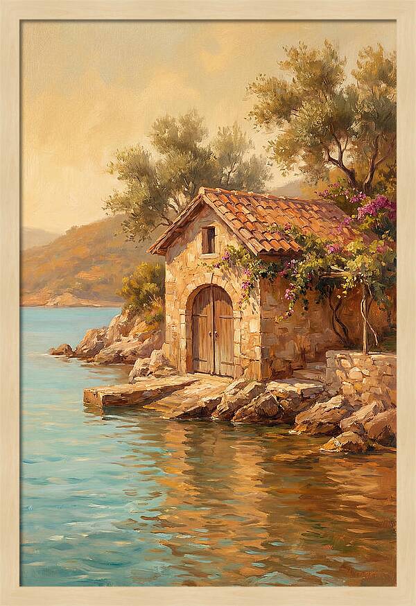 Mediterranean Boathouse Serenity