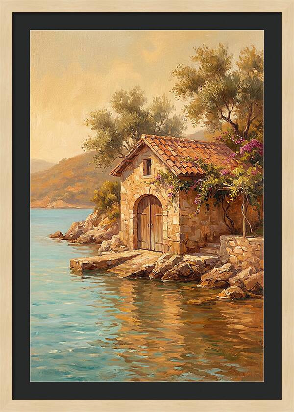 Mediterranean Boathouse Serenity