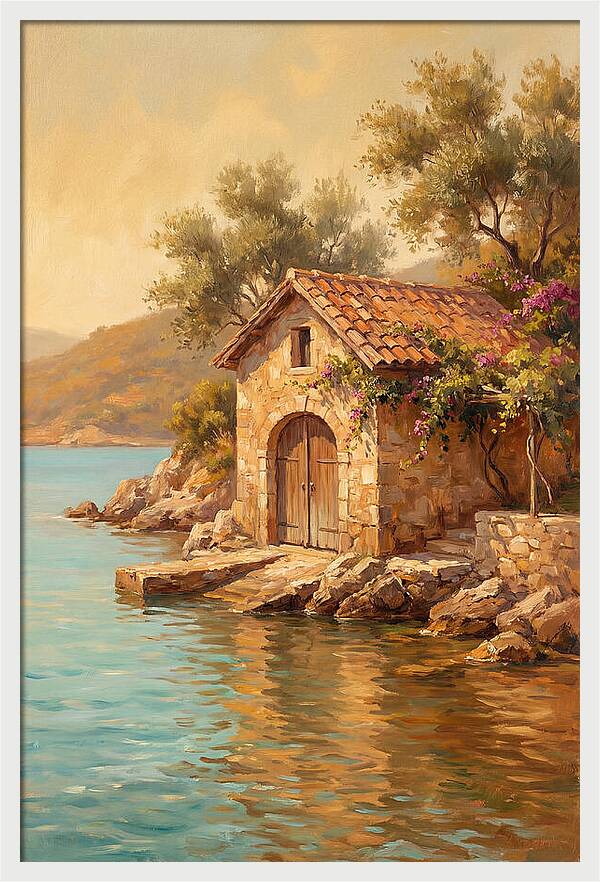 Mediterranean Boathouse Serenity