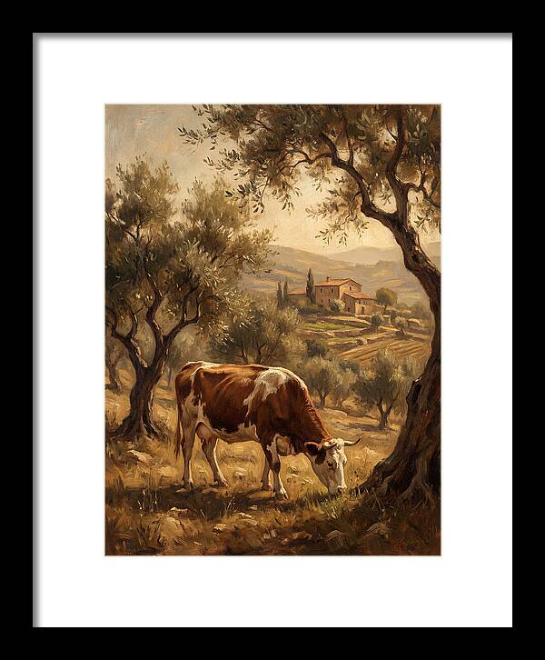 Mediterranean Cow Grazing