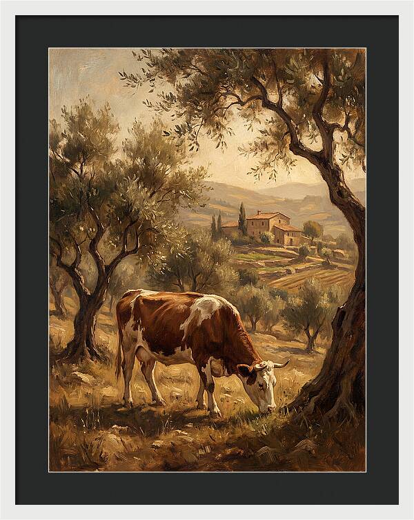 Mediterranean Cow Grazing