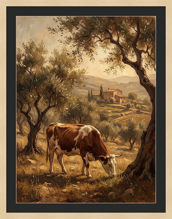 Mediterranean Cow Grazing